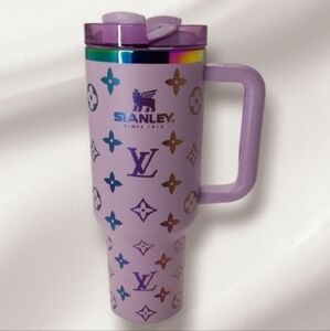 Stanley Color Purple Tumbler with Multicolor Pattern